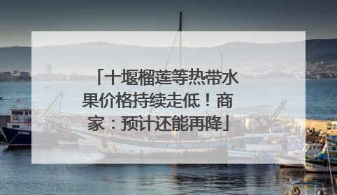 十堰榴莲等热带水果价格持续走低！商家：预计还能再降