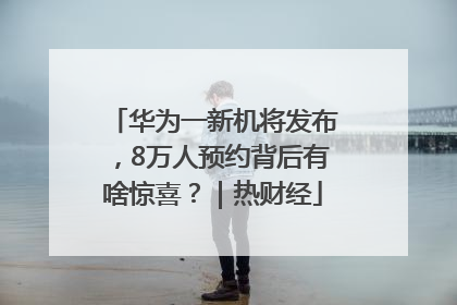 华为一新机将发布，8万人预约背后有啥惊喜？｜热财经