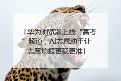 华为浏览器上线“高考”频道，AI志愿助手让志愿填报更稳更准