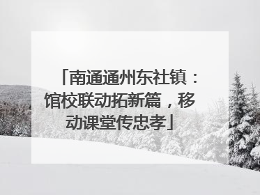 南通通州东社镇：馆校联动拓新篇，移动课堂传忠孝