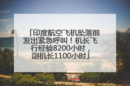 印度航空飞机坠落前发出紧急呼叫！机长飞行经验8200小时，副机长1100小时
