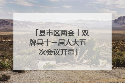 县市区两会丨双牌县十三届人大五次会议开幕