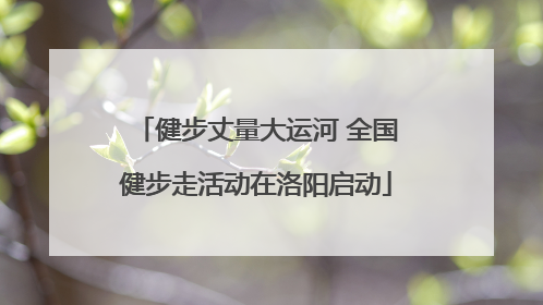 健步丈量大运河 全国健步走活动在洛阳启动