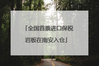 全国首票进口保税岩板在南安入仓