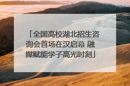 全国高校湖北招生咨询会首场在汉启幕 融媒赋能学子高光时刻