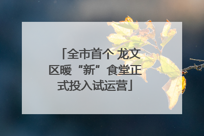 全市首个 龙文区暖“新”食堂正式投入试运营