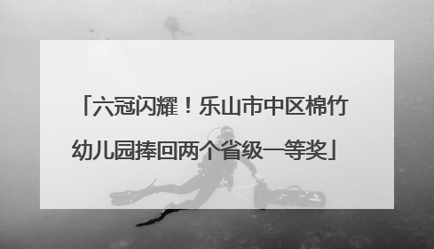 六冠闪耀！乐山市中区棉竹幼儿园捧回两个省级一等奖