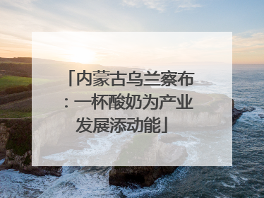 内蒙古乌兰察布：一杯酸奶为产业发展添动能