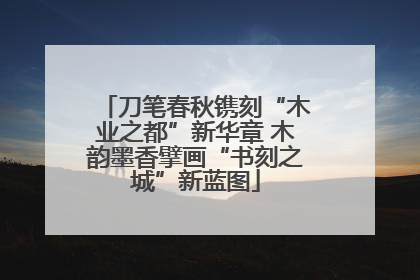 刀笔春秋镌刻“木业之都”新华章 木韵墨香擘画“书刻之城”新蓝图