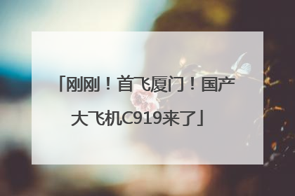 刚刚！首飞厦门！国产大飞机C919来了