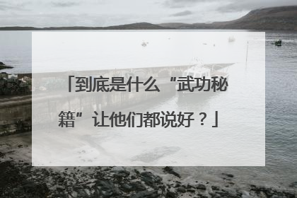 到底是什么“武功秘籍”让他们都说好？
