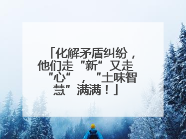 化解矛盾纠纷，他们走“新”又走“心”，“土味智慧”满满！