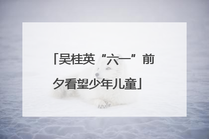 吴桂英“六一”前夕看望少年儿童
