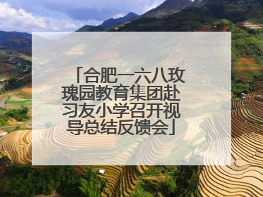 合肥一六八玫瑰园教育集团赴习友小学召开视导总结反馈会