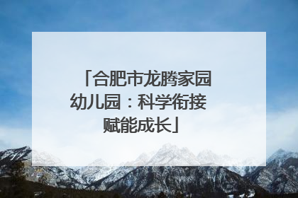 合肥市龙腾家园幼儿园：科学衔接 赋能成长