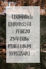 国网确山县供电公司：开展2025年国际档案日系列宣传活动