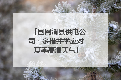国网滑县供电公司：多措并举应对夏季高温天气