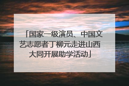 国家一级演员、中国文艺志愿者丁柳元走进山西大同开展助学活动
