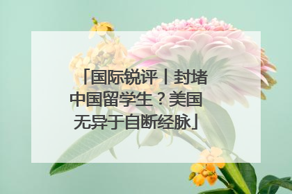 国际锐评丨封堵中国留学生？美国无异于自断经脉
