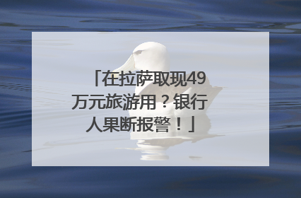 在拉萨取现49万元旅游用？银行人果断报警！