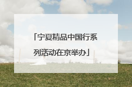 宁夏精品中国行系列活动在京举办