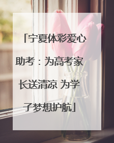 宁夏体彩爱心助考：为高考家长送清凉 为学子梦想护航