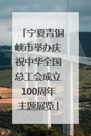 宁夏青铜峡市举办庆祝中华全国总工会成立100周年主题展览