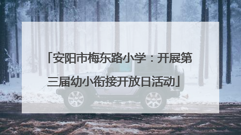 安阳市梅东路小学：开展第三届幼小衔接开放日活动