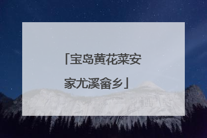宝岛黄花菜安家尤溪畲乡