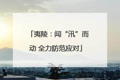 夷陵：闻“汛”而动 全力防范应对