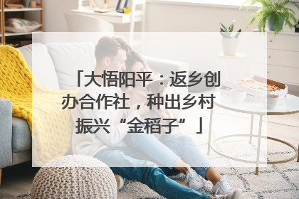 大悟阳平：返乡创办合作社，种出乡村振兴“金稻子”