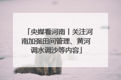 央媒看河南丨关注河南加强田间管理、黄河调水调沙等内容