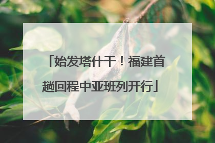始发塔什干！福建首趟回程中亚班列开行