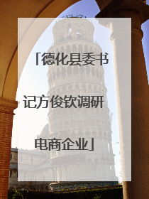 德化县委书记方俊钦调研电商企业