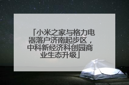 小米之家与格力电器落户济南起步区，中科新经济科创园商业生态升级