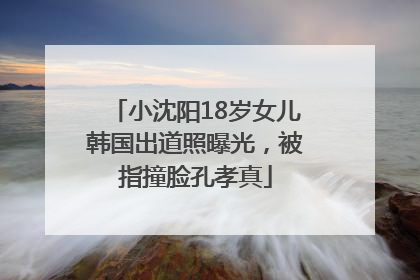 小沈阳18岁女儿韩国出道照曝光，被指撞脸孔孝真