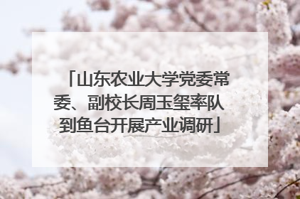山东农业大学党委常委、副校长周玉玺率队到鱼台开展产业调研