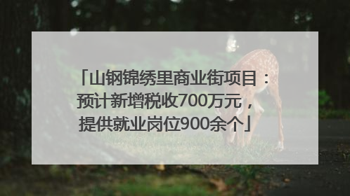山钢锦绣里商业街项目：预计新增税收700万元，提供就业岗位900余个