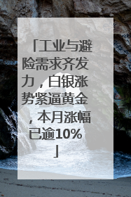 工业与避险需求齐发力，白银涨势紧逼黄金，本月涨幅已逾10%