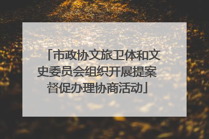 市政协文旅卫体和文史委员会组织开展提案督促办理协商活动