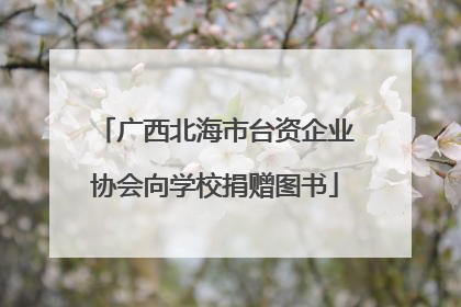 广西北海市台资企业协会向学校捐赠图书