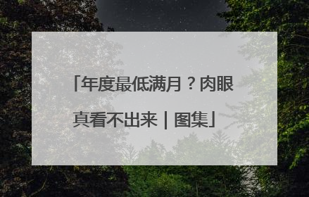 年度最低满月？肉眼真看不出来｜图集
