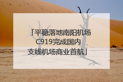 平稳落地南阳机场 C919完成国内支线机场商业首航