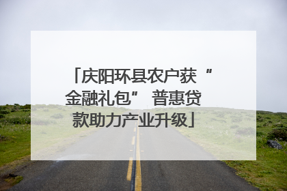庆阳环县农户获“金融礼包” 普惠贷款助力产业升级