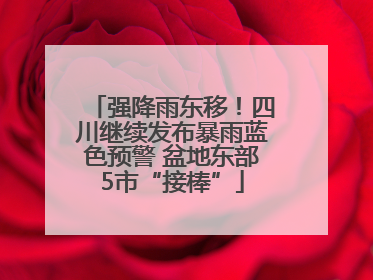 强降雨东移！四川继续发布暴雨蓝色预警 盆地东部5市“接棒”