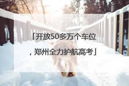 开放50多万个车位，郑州全力护航高考