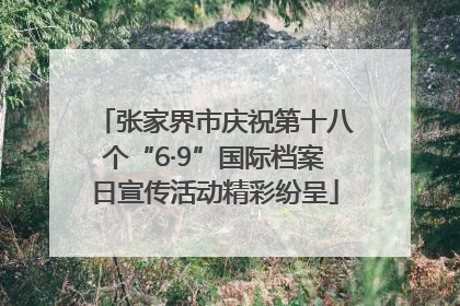 张家界市庆祝第十八个“6·9”国际档案日宣传活动精彩纷呈
