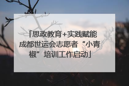 思政教育+实践赋能 成都世运会志愿者“小青椒”培训工作启动