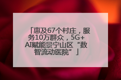惠及67个村庄，服务10万群众，5G+AI赋能景宁山区“数智流动医院”