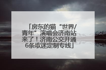 房东的猫“世界/青年”演唱会济南站来了！济南公交开通6条歌迷定制专线